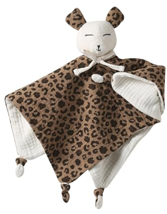 ENVIE DE FRAISE Bio-Kollektion: Baby Schmusetuch mit Beutel wollweiß/beige/Leo