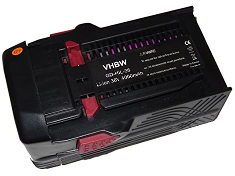 vhbw batteria sostituisce Hilti B36, B36V, 2203932, 418009 per utensile elettrico (4000 mAh, Li-Ion, 36 V)