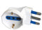 Techly 104653 Adattatore Spina 16A Prese bipasso/Schuko 90° Bianco Bianco