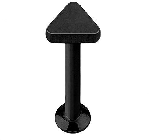 Piercingfaktor Piercing Tragus Helix Ohr Cartilage Stab Labret Stecker Madonna Monroe Lippenpiercing Lippe Knorpel Dreieck 4mm Schwarz