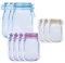 Mason Jar Zipper Bags, 10pcs 3 Sizes Reusable Sealing Zipper Bag Portable Leakproof Food Saver Storage Bags for Kitchen Travel (3 Large + 4 Medium + 3 Small)(#3)