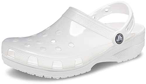 Crocs Unisex Erwachsene Classic Translucent Clog Clog, White, 46/47 EU