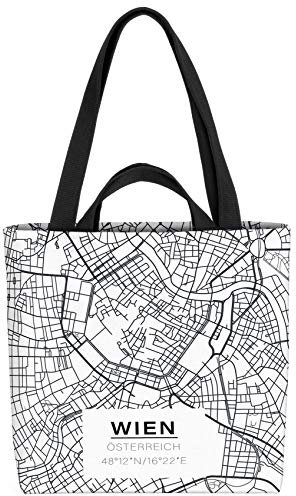 VOID Wien Karte Tasche 33x33x14cm,15l Einkaufs-Beutel Shopper Einkaufs-Tasche Bag