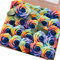 Floroom Künstliche Blumen, 25 Stück, echt aussehende, skurrile Blaue Schaumstoff-Rosen mit Stielen für selbstgemachte Hochzeitssträuße, Babypartys, Tafelaufsätze, Blumenarrangements, Partytische,