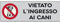 Lovelegis Cartelli colore argento con scritta vietato l ingresso ai cani locali cf 1 pz