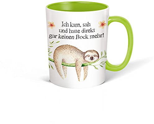 Trötsch Tasse Kein Bock Keramiktasse Faultier: Kaffeetasse Teetasse Geschenkidee GeschenkTrötsch Tasse Kein Bock Keramiktasse Faultier: Kaffeetasse ... Teetasse Geschenkidee Geschenk Tasse