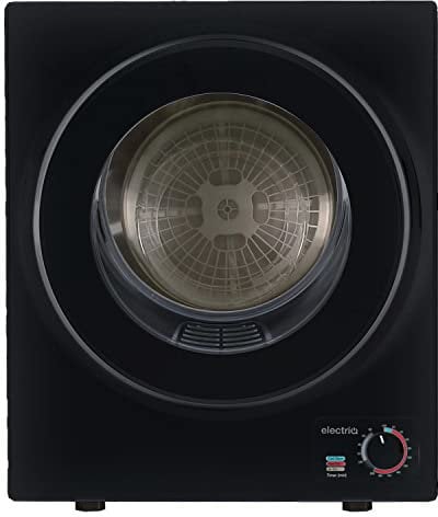 electriQ Mini Tabletop Compact 2.5kg Vented Tumble Dryer - Black
