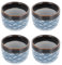 Yardwe Lot de 4 tasses à thé japonaises en céramique,Tasse à thé japonaise,Tasse à thé asiatique,Tasse à saké,Tasse concentrée