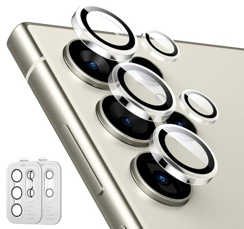 ESR for Samsung Galaxy S24 Ultra Camera Lens Protector, Individual Lens Protectors, Scratch-Resistant Ultra-Thin Tempered Glass with Aluminum Edging, Galaxy S24 Ultra Case Friendly, 2 Set, Clear