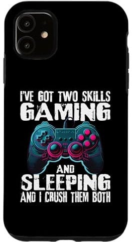 iPhone 11 Gaming And Sleeping Funny Gamer Sayings Boys Teens Graphic Case