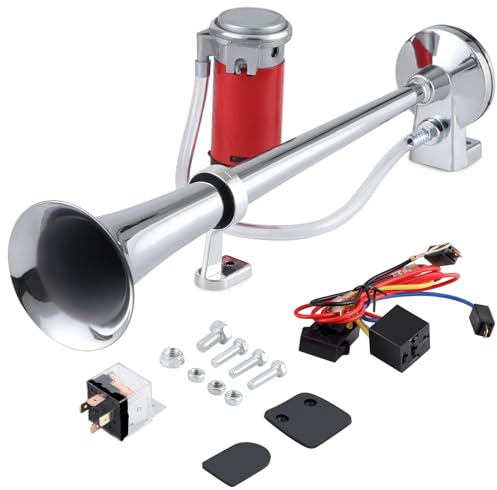 Rupse Hupe Luft Horn Kit, Lufthorn Drucklufthorn lkw hupe Air Horn mit Kompressor für alle 12V auto LKW PKW Boote Cars Vans