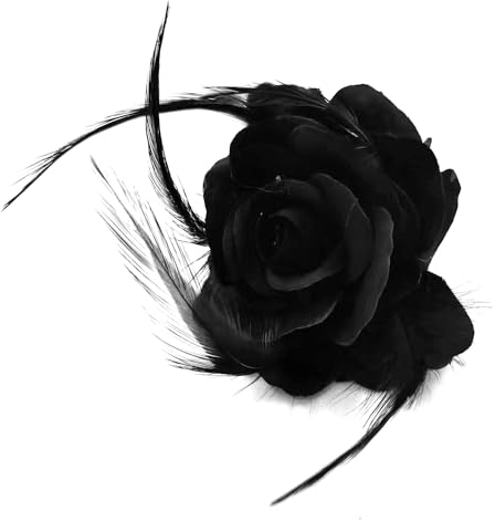1 pince à cheveux en forme de fleur artificielle, élégante pince à cheveux pour femme, accessoires de cheveux en plumes, pince à cheveux en forme de pétales de rose, broche en forme de fleur,