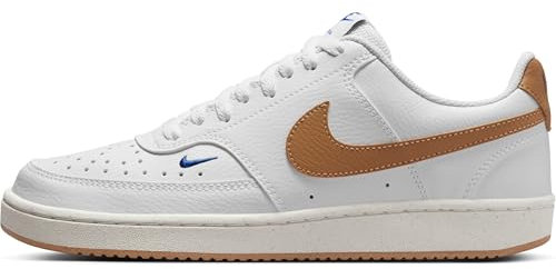 NIKE Damen Court Vision Low Next Nature Sneaker, White/Flax-Game Royal-Sail, 37.5 EU