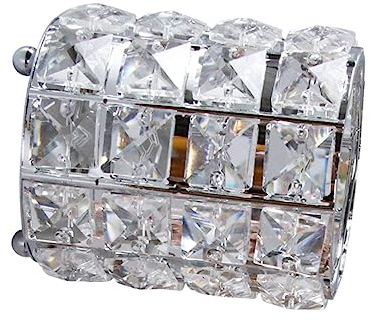 Baluue Round Crystal Makeup Brush Pot Storage Box Dustproof Cosmetics Organizer Brush Container for Office Bathroom Home