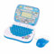 Bnineteenteam Zweisprachiger Lernlaptop für, Englisch-Spanisch-Musik-Nachlesetastatur, ABS-Material, für (Blue)