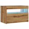 vidaXL TV Cabinet - Artisan Oak TV Stand with RGB LED Lights/Engineered Wood Entertainment Center with Storage - 60x35x40cm for Living Room, Office, Bedroom