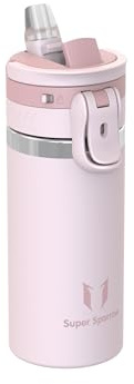 Sparrow Trinkflasche Kinder 500ml - TouchFlow Edelstahl Thermosflasche mit Strohhalm - BPA-Frei Thermoskanne - Auslaufsicher Thermobecher für Sport, Schule, Ausflüge