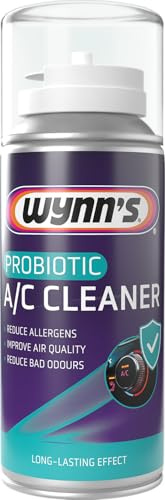Wynn's A/C Cleaner Nettoyant Climatisation Voiture aux Probiotiques - 150ml | Désinfecte la Climatisation - Élimine les Mauvaises Odeurs - Traitement One Shot au Parfum Subtil de Menthe