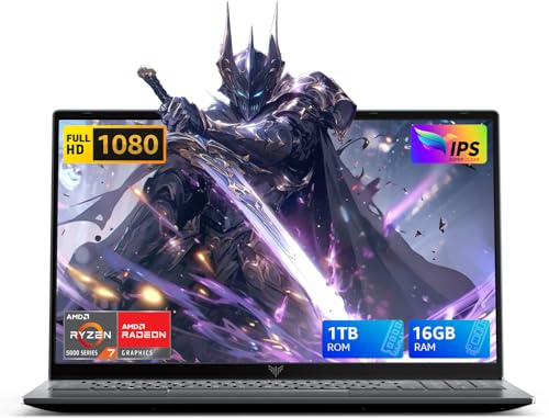 MALLRACE AMD Ryzen 7 5825U (Beat Intel i7-1255, fino a 4,5 GHz) 16 GB DDR5 1 TB SSD computer con scheda grafica Radeon, Type-C, WiFi-6, batteria da 54,72 Wh, tastiera numerica per aziende