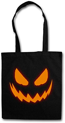 Urban Backwoods Glowing Halloween Pumpkin I Hipster Bag Beutel Stofftasche Einkaufstasche