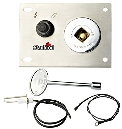 stanbroil Fire Pit Gas quemador ignición de chispa – Kit de botón dispositivo de encendido Gas válvula de cierre con llave