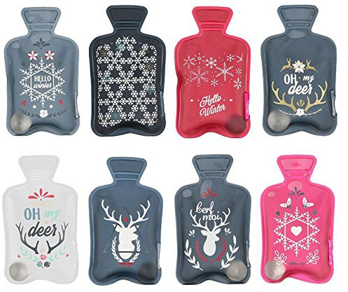 WEB2O Mini Bouillotte Chaufferette Poche **Edition limitée Hiver** (Lot de 8), Moderne