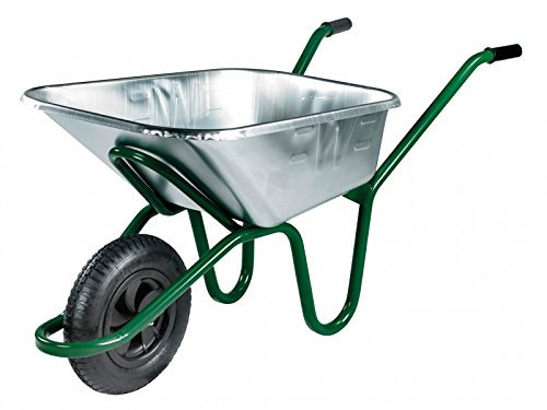 Walsall Wheelbarrow, Green, Pneumatic Wheel