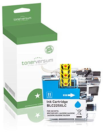 Druckerpatrone XL Cyan kompatibel zu Brother LC-225XLC für DCP-J4120 MFC-J4420 J4425 J4620 J4625 J5320 J5600 5620 J5625 J5720 DW blau