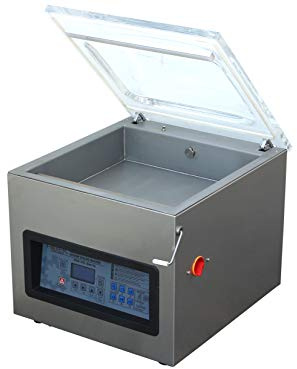 Kammer Vakuumiergerät mit Edelstahlgehäuse, Industrie-Vakuumpumpe, 1 innenliegender Schweißbalken, Inert-Begasung und Digitalpanel, PM-VC-400-TG-1S