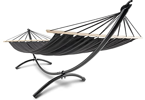 di volio Hängematte Rimini Liegefläche (LxB): 200x100cm Klappfunktion Hängeliege bis 120kg (schwarz)