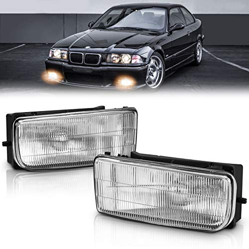 TangMiGe Nebelscheinwerfer für BMW E36 3er HB SDN WGN CPE CONV, (318i 318is 318ti 320i 323i 323is 325i 325is 328i 328is M3), Original Design, 09/1990-08/2000, H1, 1 Paar, Klar Objektiv