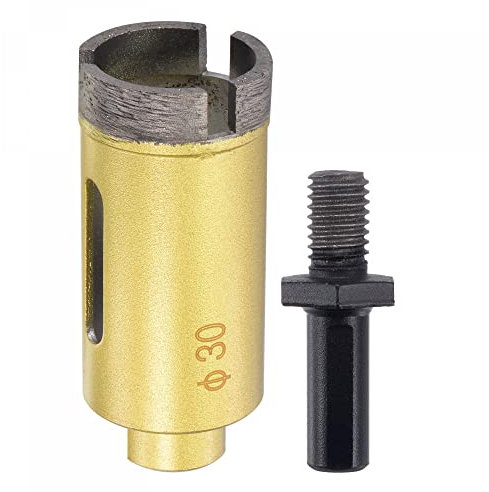 sourcing map Sintered Diamond Core Drill Bits 30mm Hole Saws with M10 Arbor Adapter for Masonry Porcelain Tile Marble Concrete Stone Brick