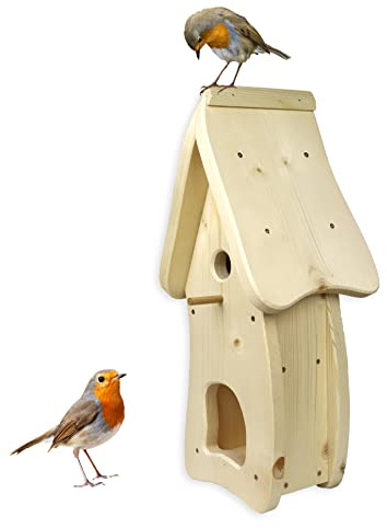 Premium Nistkasten (N1) mit Vogelfutterhaus - Nistkästen Vogelhaus Vogelhäuschen (N1)