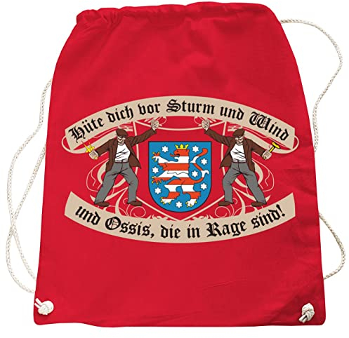 Rucksack THÜRINGEN Hüte dich vor Sturm und Wind und Ossis die in Rage sind