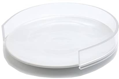 FabaCare Tellerrand-Erhöhung, Tellerranderhöhung, Spezialgeschirr, Randerhöhung, Esshilfe, Seniorenhilfe, transparent, Durchmesser 25,5-27,5 cm