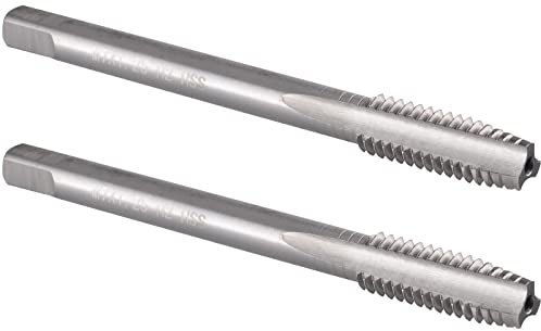 Burkit Lot de 2 tarauds filetés M7 x 1,25 pour main droite, HSS M7 x 1,25