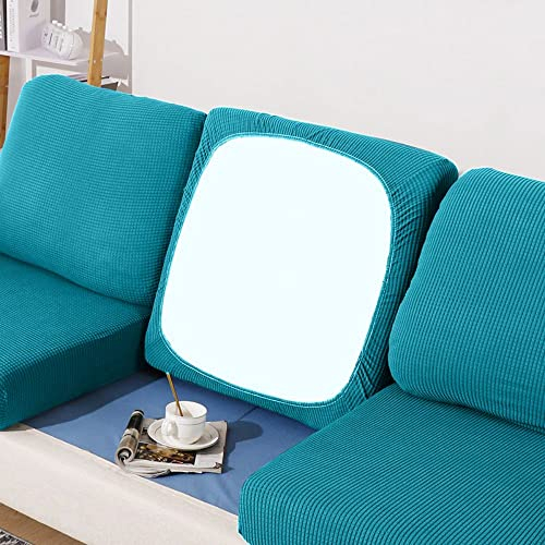 BOLUXIU Sofa Seat Cushion Cover-Stretch Elastic Cushion Cover Sofa Seat Cushion Cover Multiple Colors Suitable for all sofas, Blue, Pillowcases（16inch）