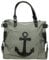 Excellanc Damen-Schultertasche Anker Textil Reißverschluss 3600215 (grau)