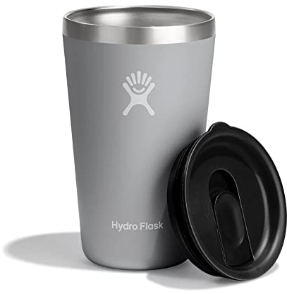 HYDRO FLASK - Gobelet d'Extérieur 473ml (16 oz) avec Couvercle Anti-Éclaboussures - Gobelet Isotherme en Acier Inoxydable à Double Paroi - Pour Boissons Chaudes ou Froides - Birch