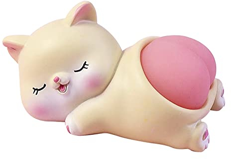 Niedliches Squeeze Spielzeug,Asudaro Lustige Harz Neuheits Cartoon Verzierung Kreative Süße Elastische Butt Squeeze Doll Angst Relief Sensorisches Spielzeug für Auto Büro Zuhause Tischdekor Typ D