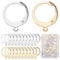 SUNNYCLUE 1 Box 80Pcs 40 Pairs Leverback Earring Hooks Real 18K Gold Plated Stainless Steel Round Lever Back Huggie Hoop French Ear Wire Leverbacks Hook for Jewellery Making Leverback Earring Findings