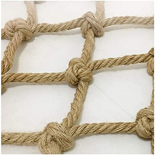 Sicherheitszaunnetz für Kinder, Haustiere, Katzen, Kinder Sicherheitsnetz Hochbett Netz Hanf Netz Schutznetz Dekor-Seilnetz for Kinder Natur Jutenetz Seilnetz for Balkon Schutz Spielplatz Treppe Hanfs