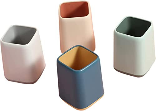 Pen Holder Pencil Pot Stationary Supplies Storage Organiser Container 4 Pcs Pen Storage Box Vanity Organizer Tray Makeup Case Organizer Ornament Container Makeup Organizer Box Case Decoration Storage