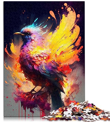 Puzzle für Erwachsene, Mystical Phoenix Abstract, 1000-teiliges Puzzle für Erwachsene und Kinder ab 12 Jahren, Papppuzzles, gutes Geschenk für Erwachsene und Kinder, Größe: 26 x 38 cm