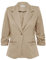 fransa FRZablazer Damen Blazer Kurzblazer Jacke mit Stretch Geraffte Ärmel mit Taschen, Größe:S, Farbe:Silver Mink (171312)