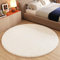 TAPISO Essence Teppich Rund Creme Hochflor Langflor Shaggy Einfarbig Felloptik Flauschig Schlafzimmer Wohnzimmer Kinderzimmer ÖKO-TEX 200 x 200 cm