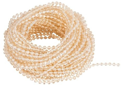 Ideen mit Herz Perlen-Band | Perlengirlande | Perlen: Ø 3mm | 10 m lang (creme | transparent)