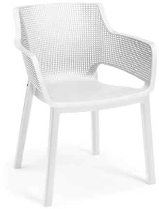 MONDO VIRO 6 Stück Gartenstuhl Vancouver 57,7 x 62,5 cm 79h (Weiß)