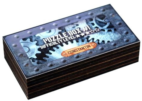 Recent Toy's and Crux Recent Toys Constantin Puzzle Box – Lustige, einzigartige Puzzle-Box – Inkl. Crux-Aufkleber (Puzzle-Box Nr. 1)