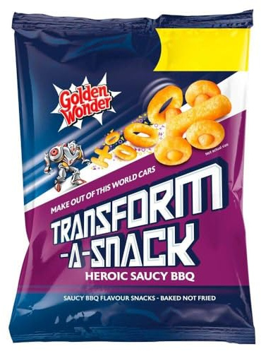 Golden Wonder Transform-A-Snack Saucy BBQ Flavour Snacks 27g X 30 Delicious Tasty And Twisty Treat Share With Family And Friends